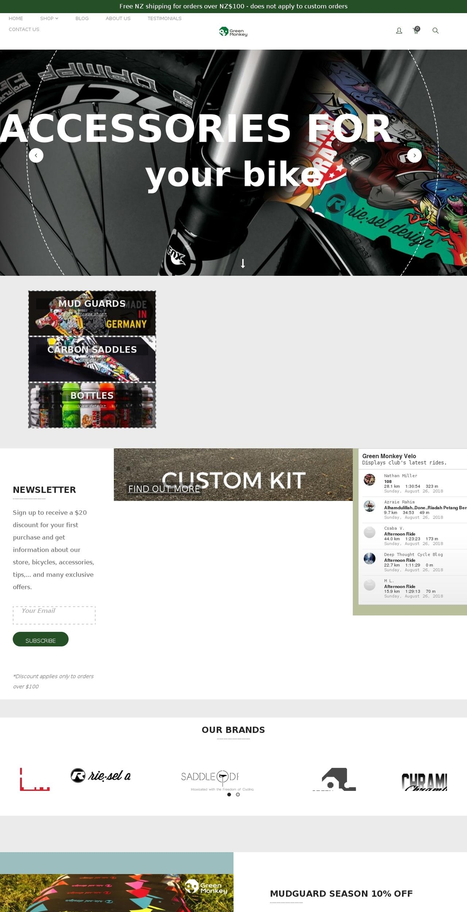 greenmonkeyvelo.com shopify website screenshot