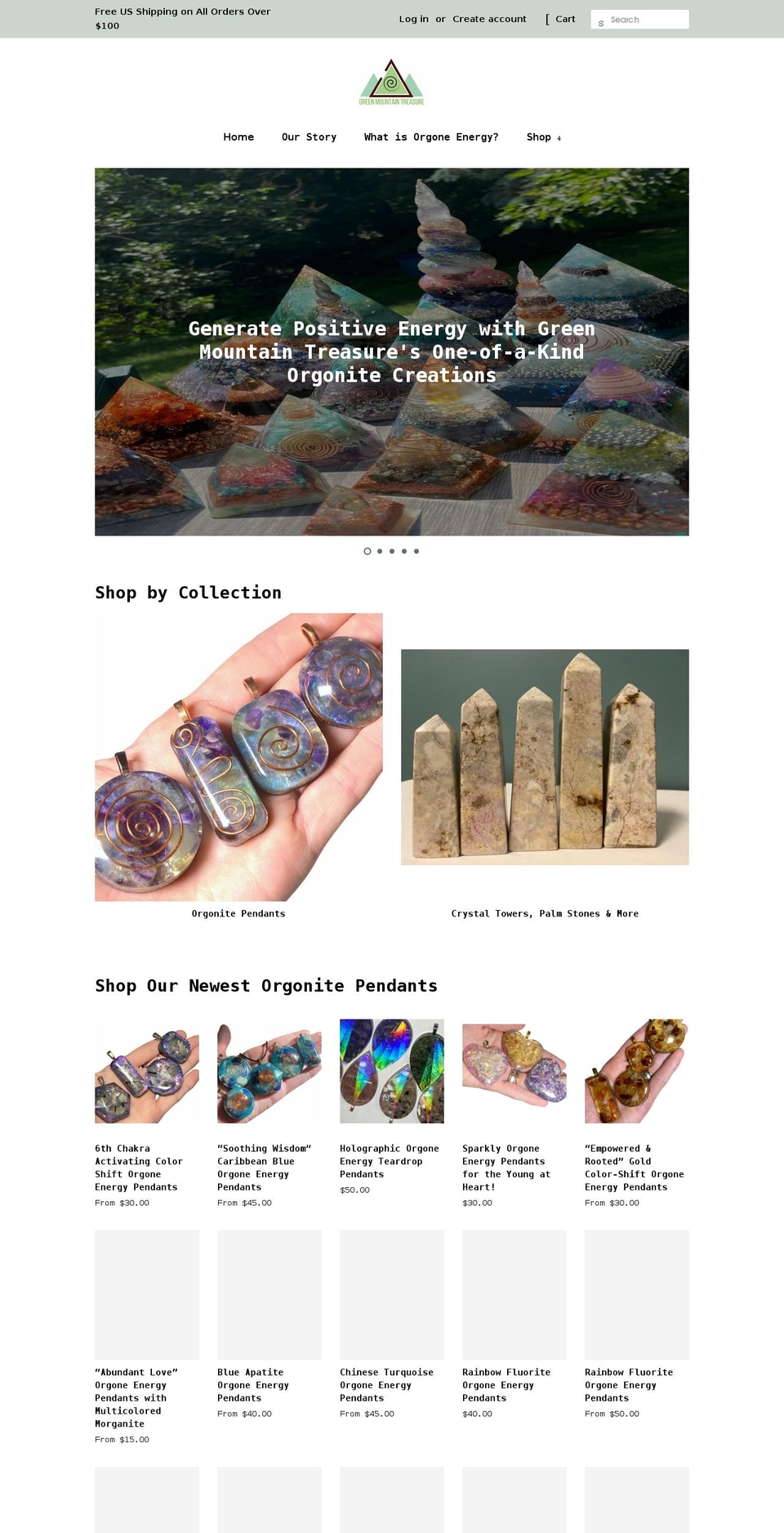 greenmountaintreasure.com shopify website screenshot