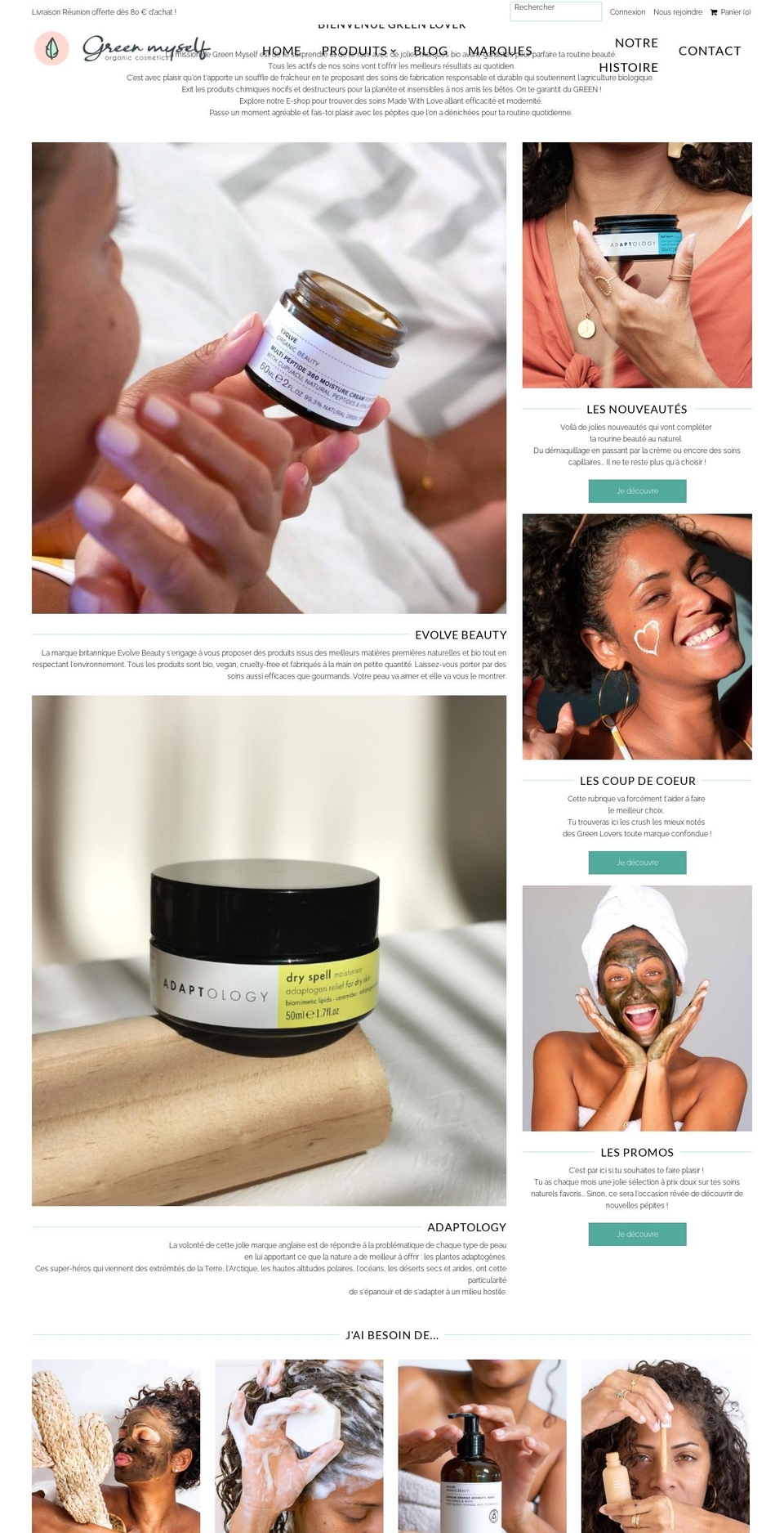 greenmyself.com — Shopify storefront screenshot
