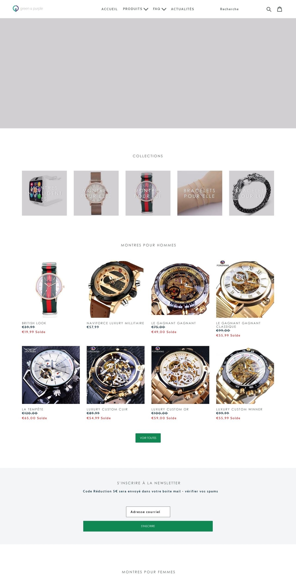 greennpurple.com — Shopify storefront screenshot
