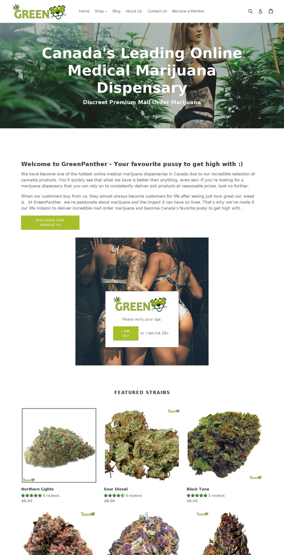 greenpanther.ca shopify website screenshot