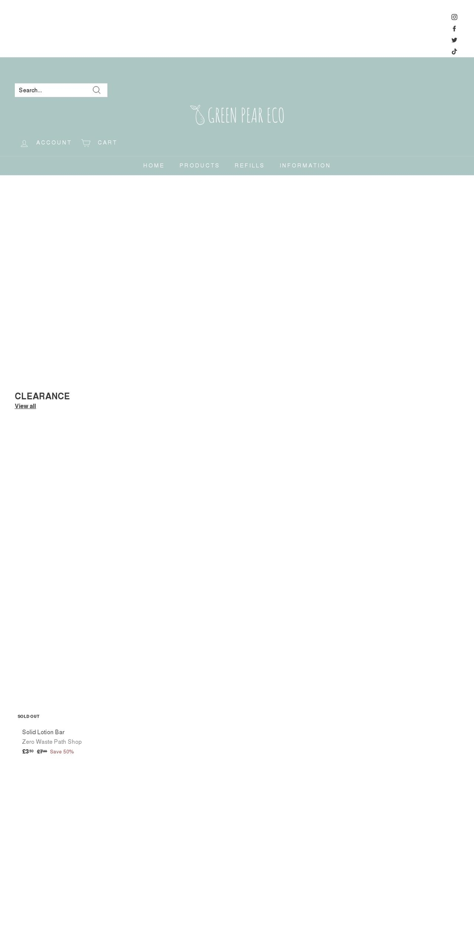 greenpeareco.com shopify website screenshot