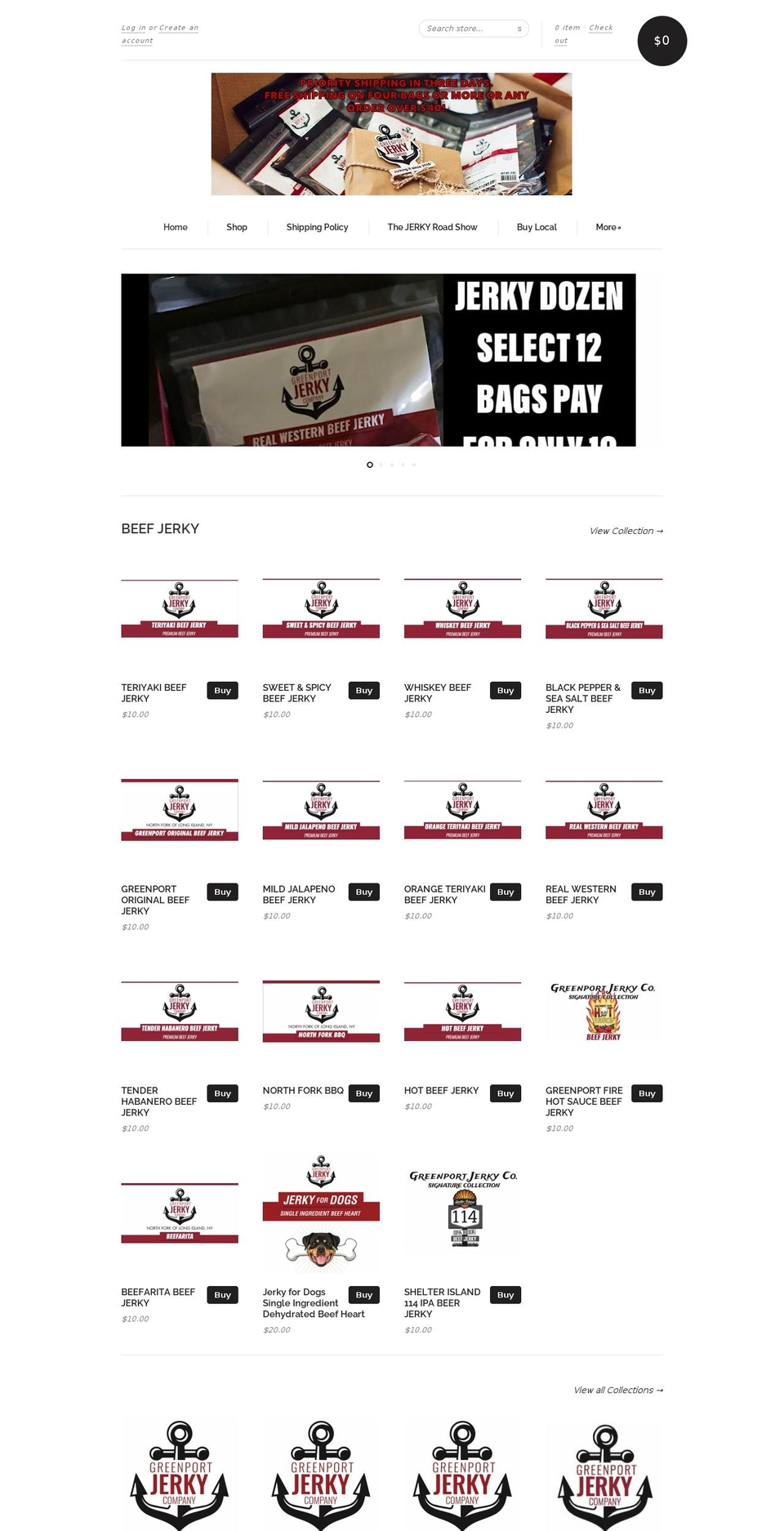 greenport-jerky-company.myshopify.com shopify website screenshot