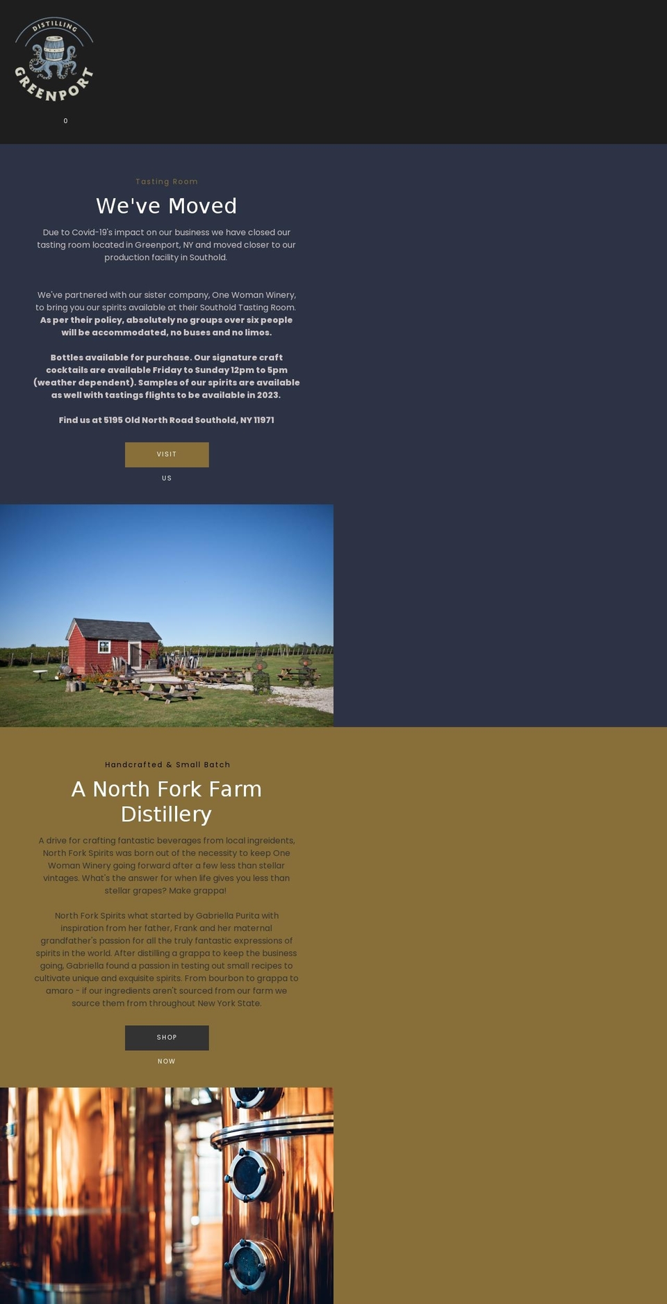 Luxywine-home Shopify theme site example greenportdistillery.com