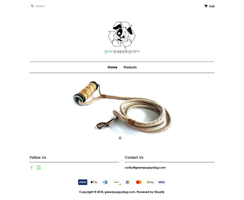 greenpuppydog.com shopify website screenshot