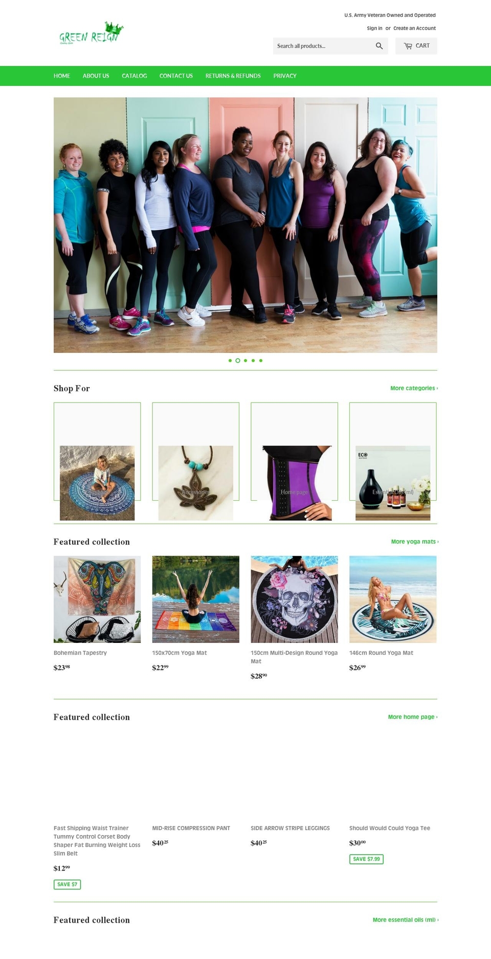 greenreigngoods.com — Shopify storefront screenshot