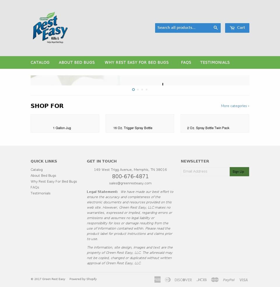 greenresteasy.com shopify website screenshot