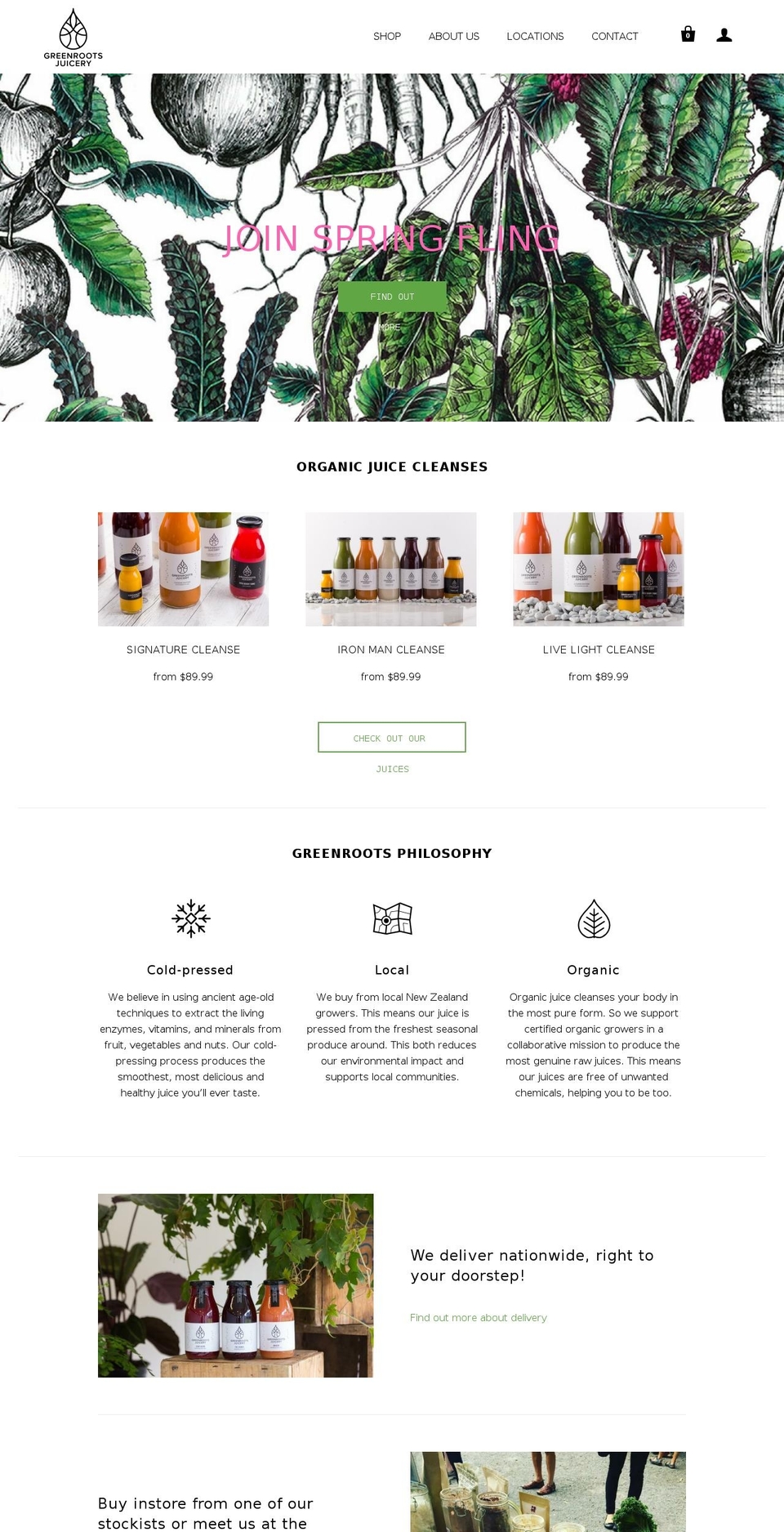 greenrootsorganics.com — Shopify storefront screenshot