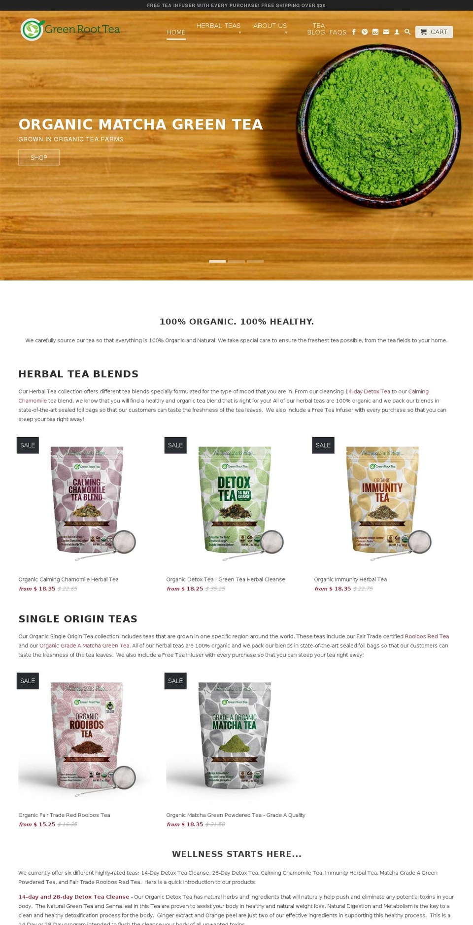 greenrootwellness.com shopify website screenshot