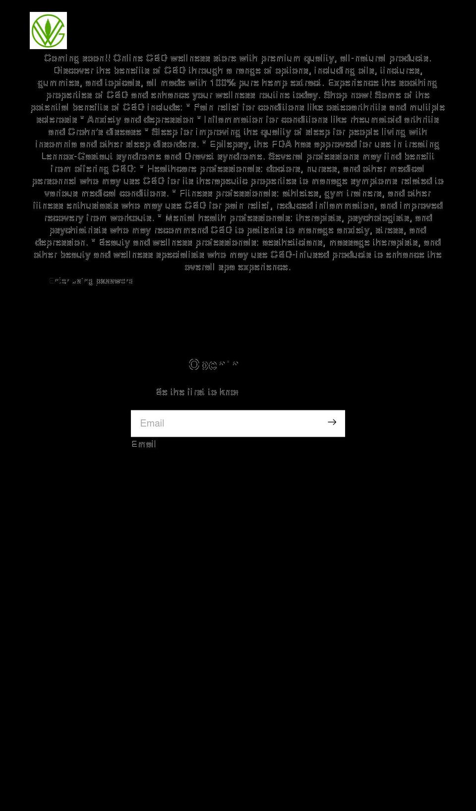greensforwellness.com shopify website screenshot