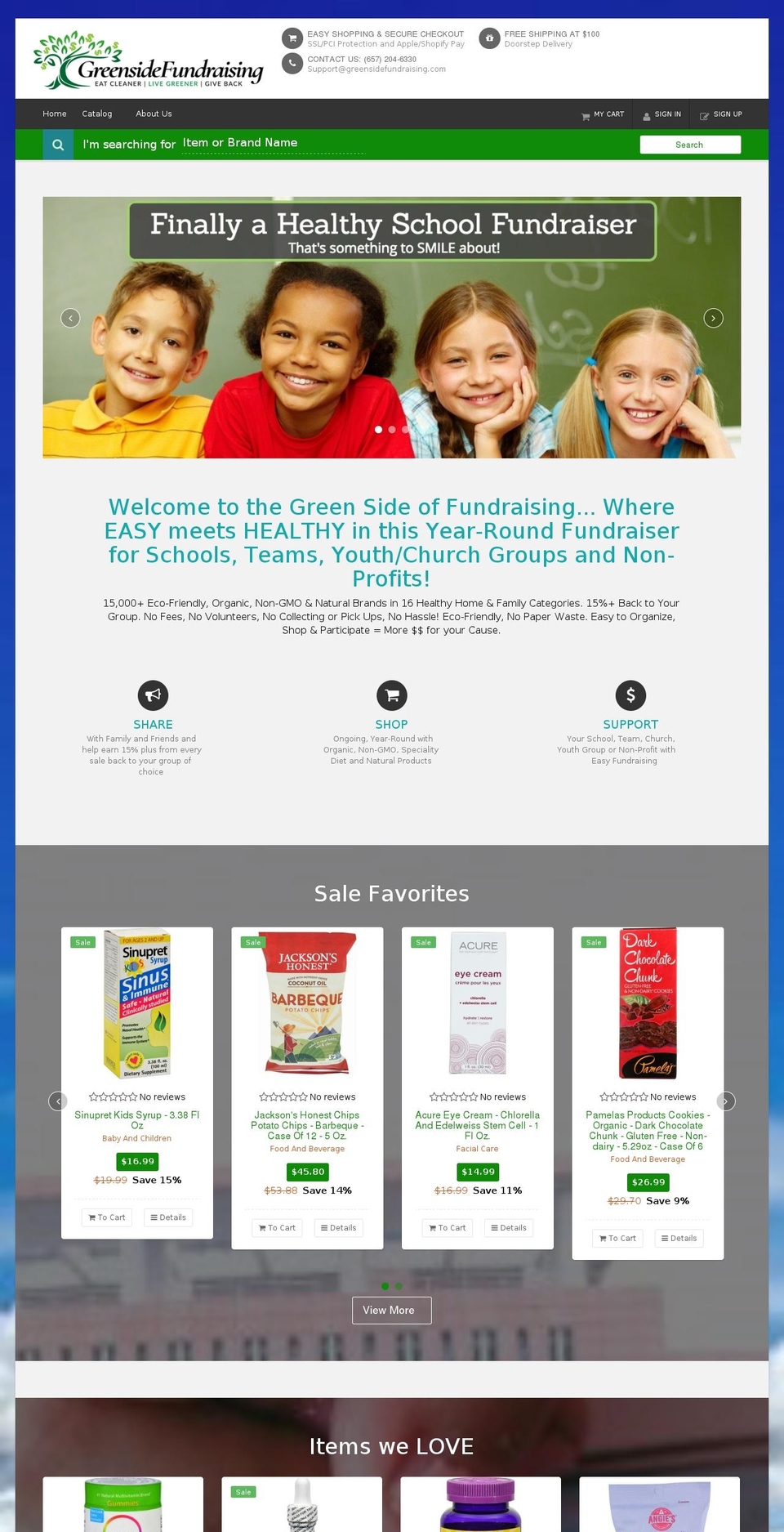 couponia2 Shopify theme site example greensidefundraising.com