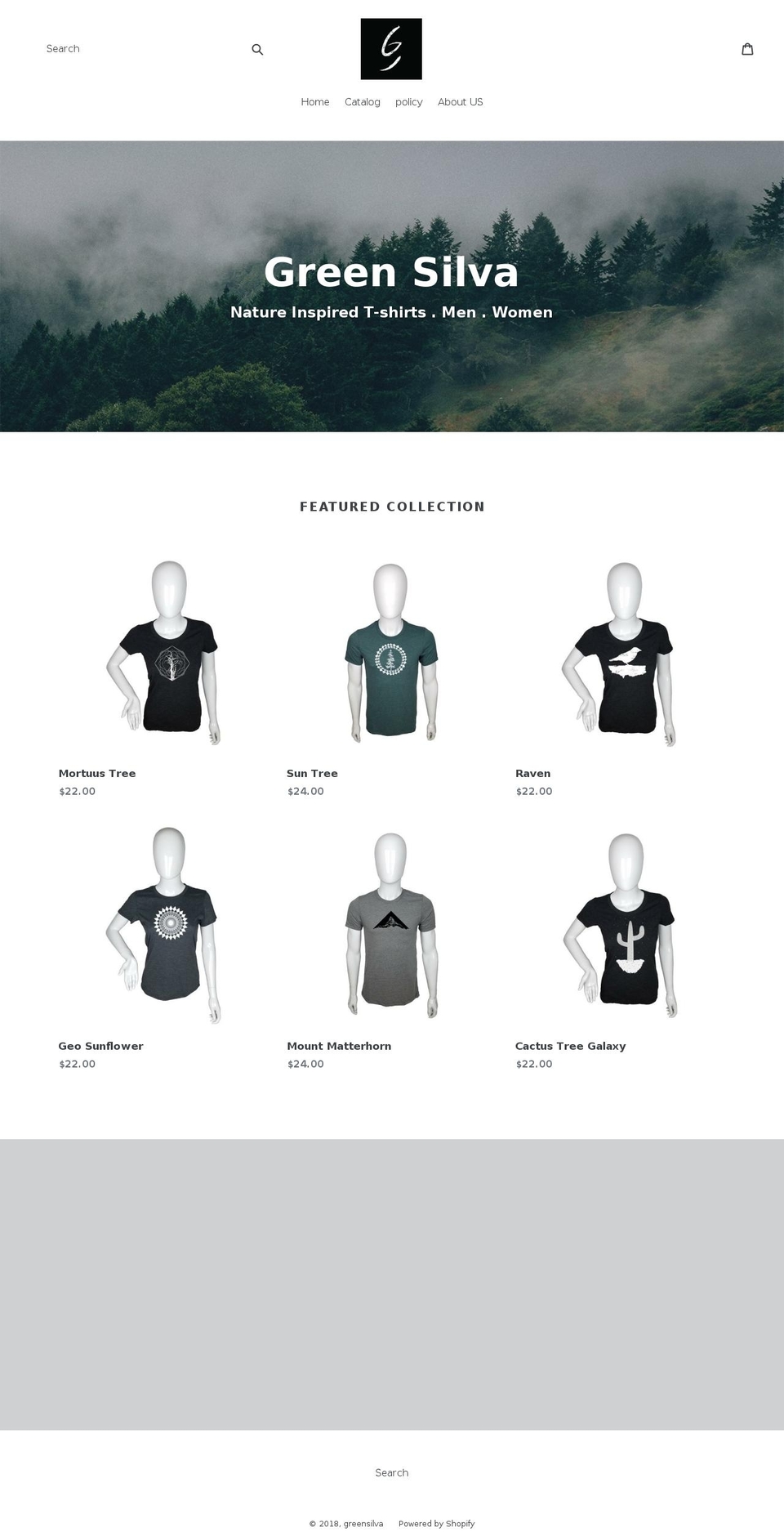 greensilva.com — Shopify storefront screenshot
