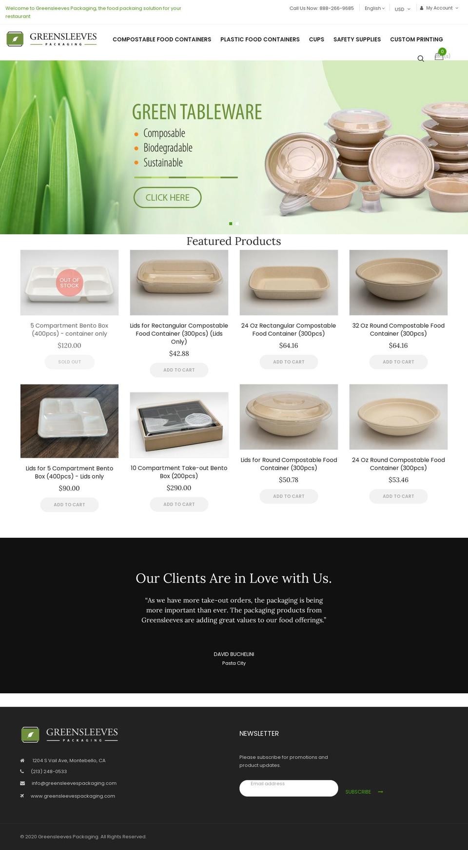 Ss-ecogreen-home Shopify theme site example greensleevespackaging.com