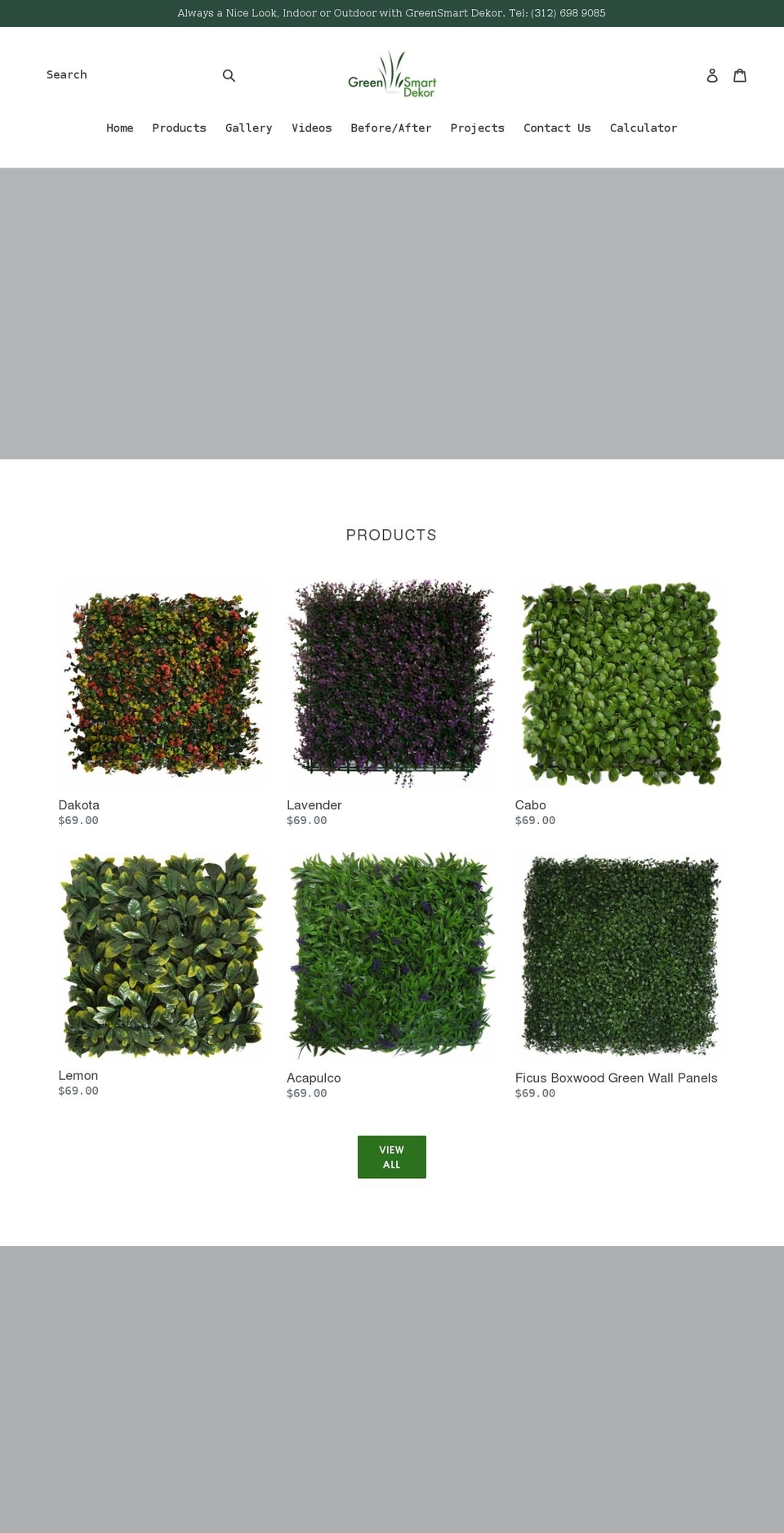 greensmartdekor.com — Shopify storefront screenshot