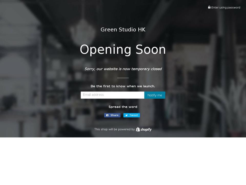 greenstudiohongkong.com — Shopify storefront screenshot
