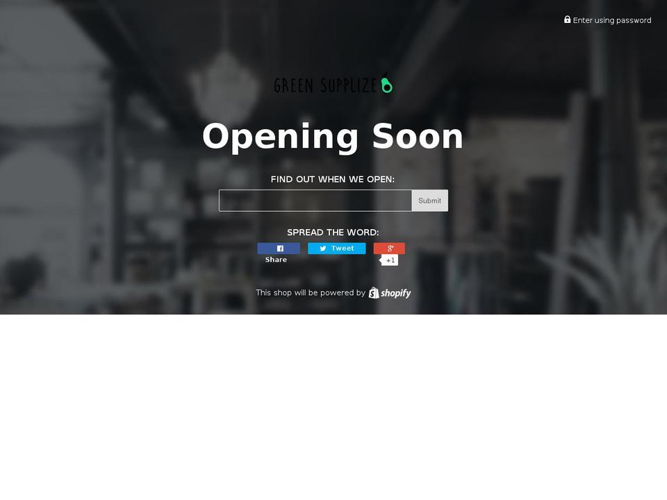 greensupplize.com shopify website screenshot