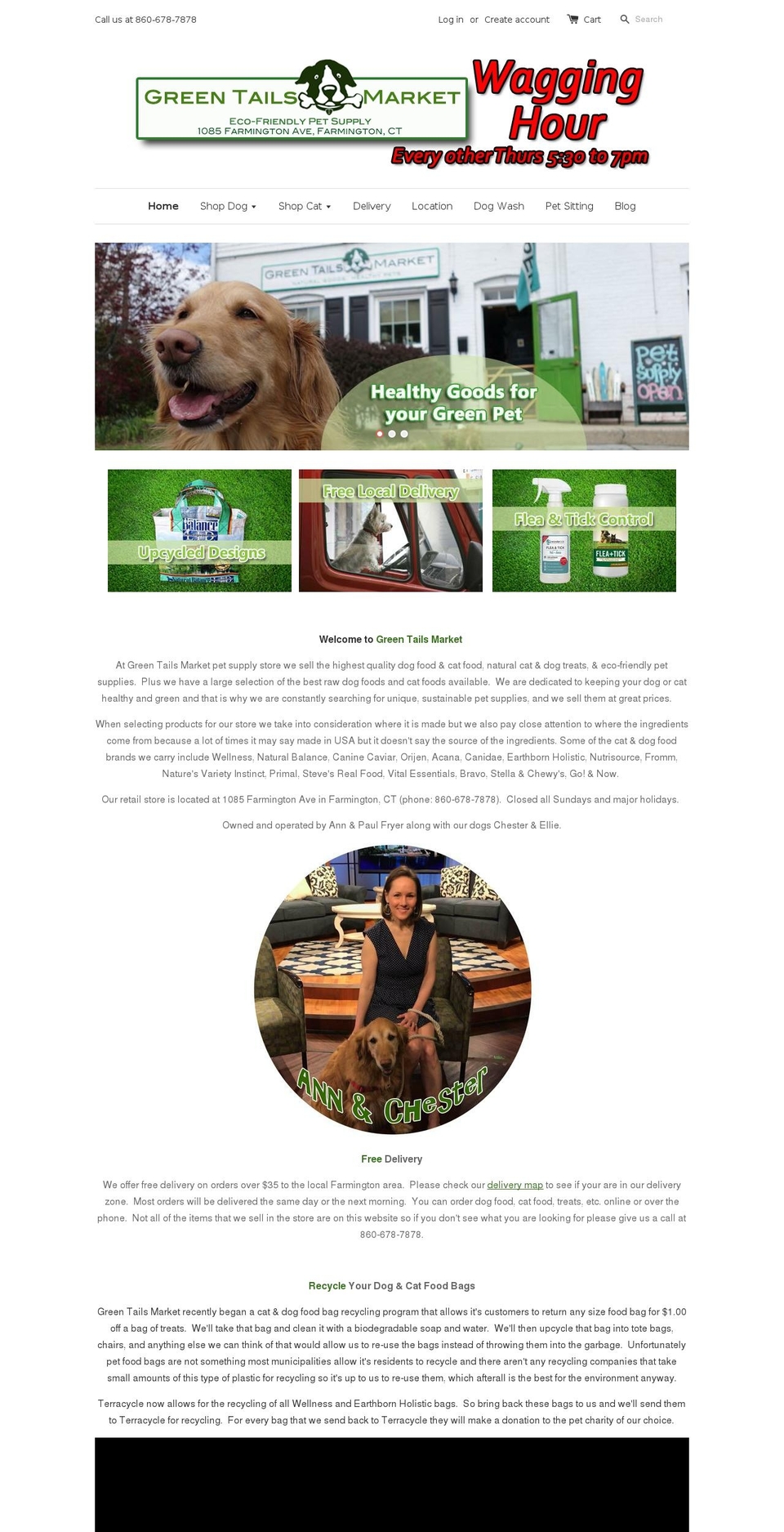 greentailsmarket.com shopify website screenshot