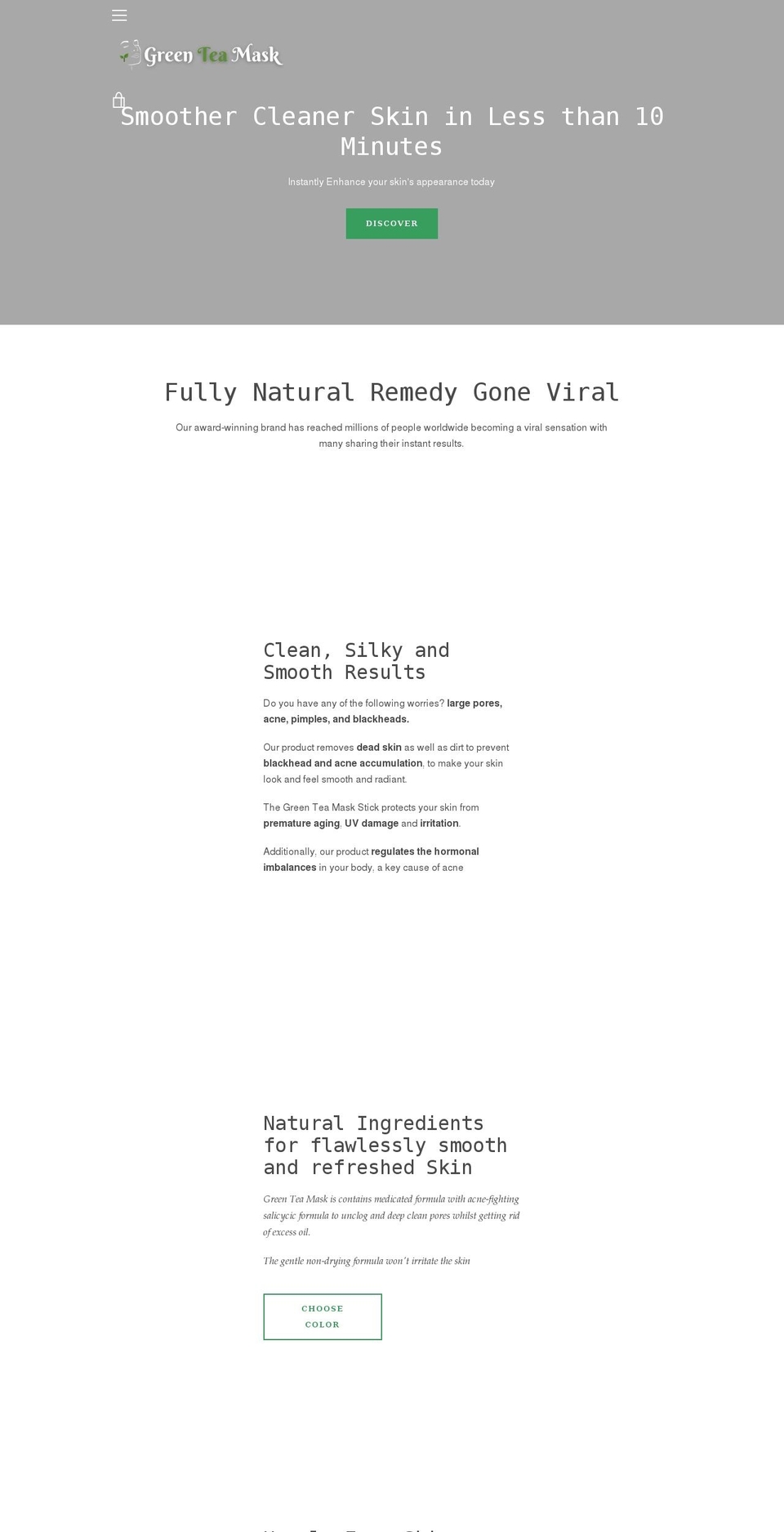 greenteamaskz.com shopify website screenshot