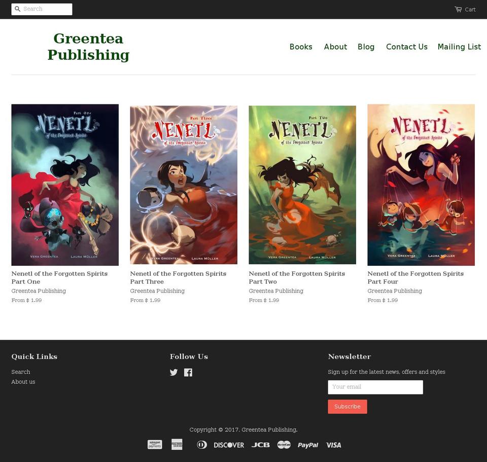 greenteapublishing.com shopify website screenshot