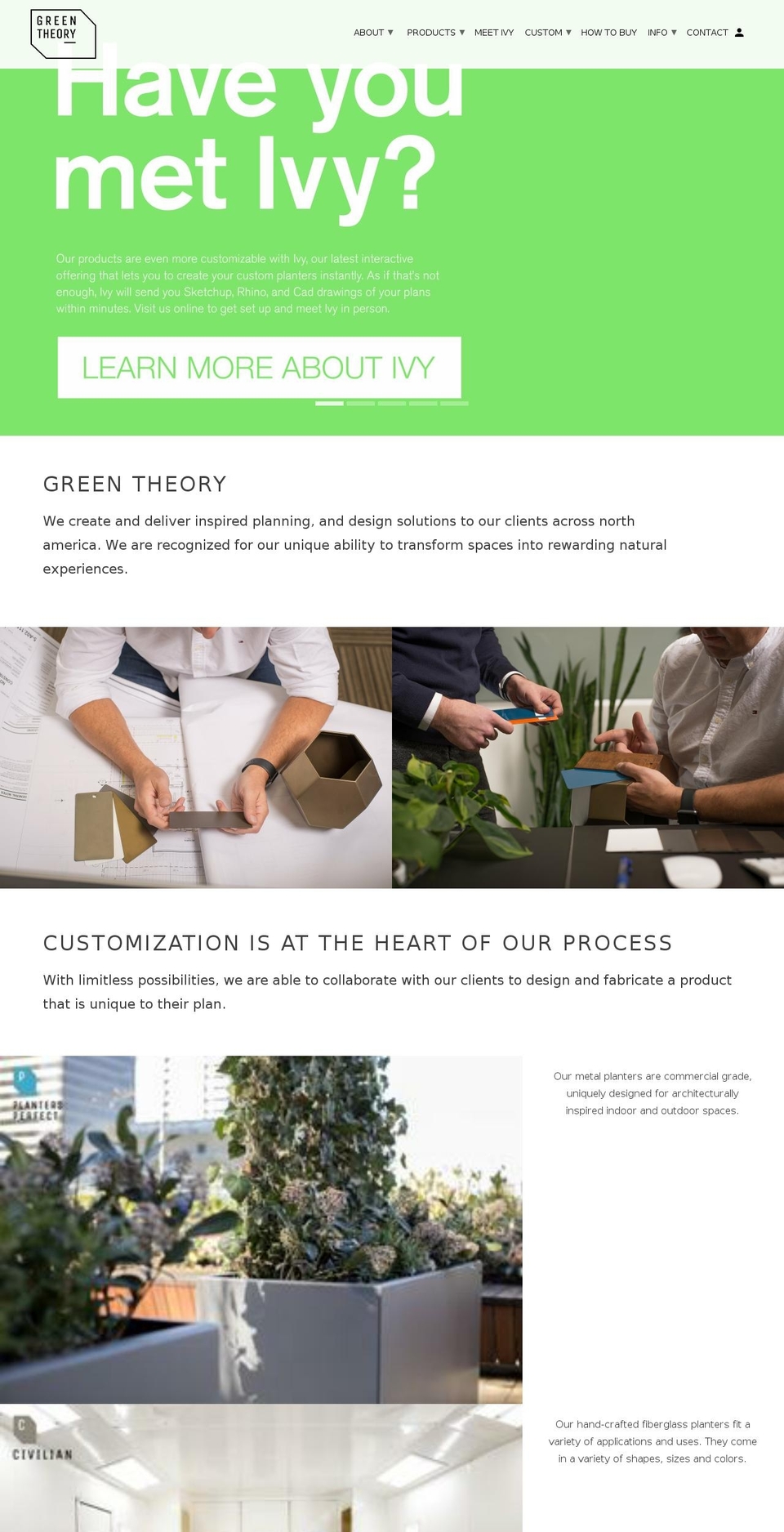 greentheorydist.ca shopify website screenshot