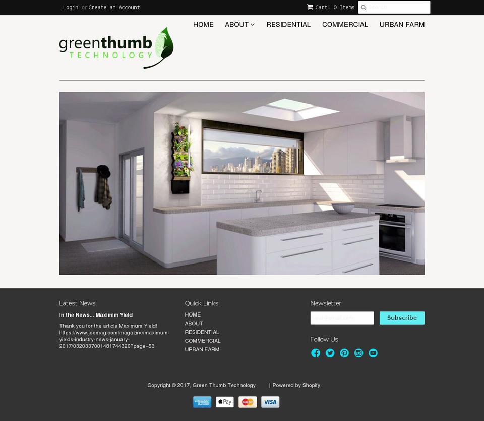 greenthumbtech.com shopify website screenshot