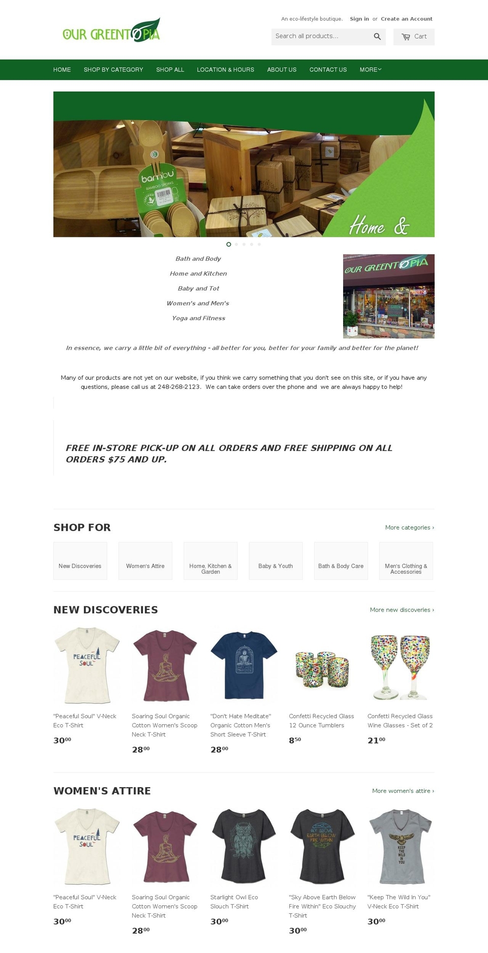 greentopiastore.info shopify website screenshot