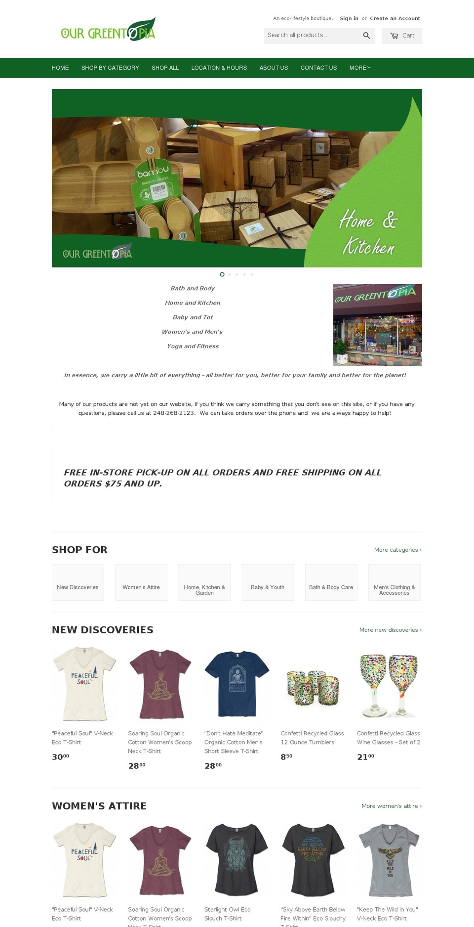 greentopiastore.net shopify website screenshot