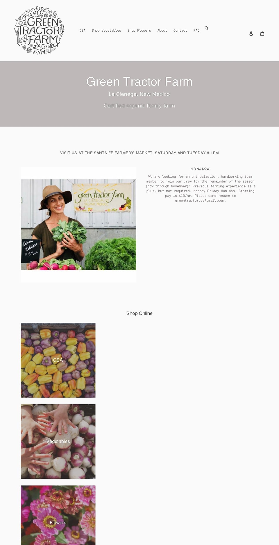 greentractorfarm.com shopify website screenshot