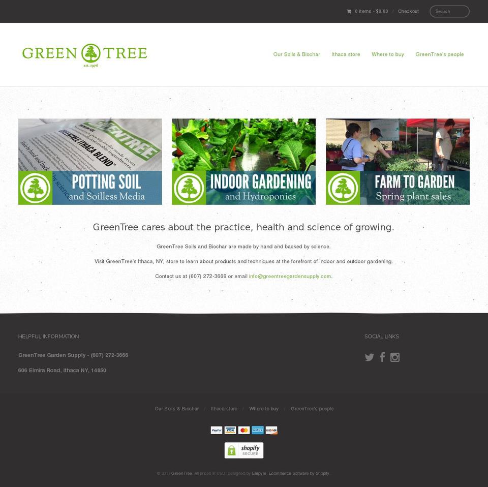 greentreecoco.com shopify website screenshot