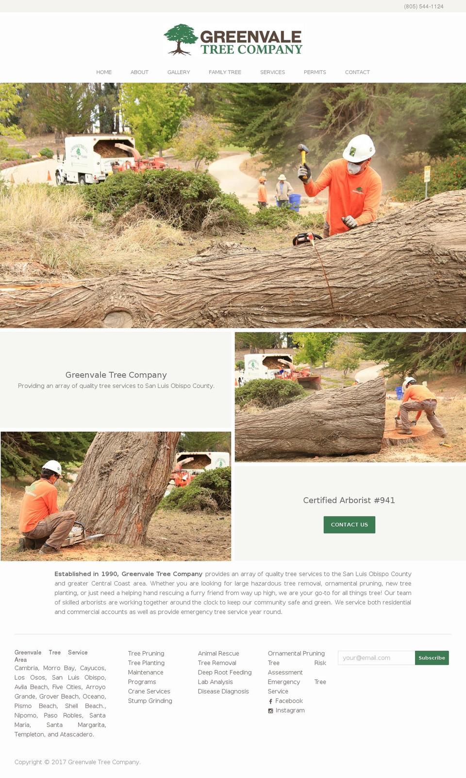 greenvaletree.com shopify website screenshot