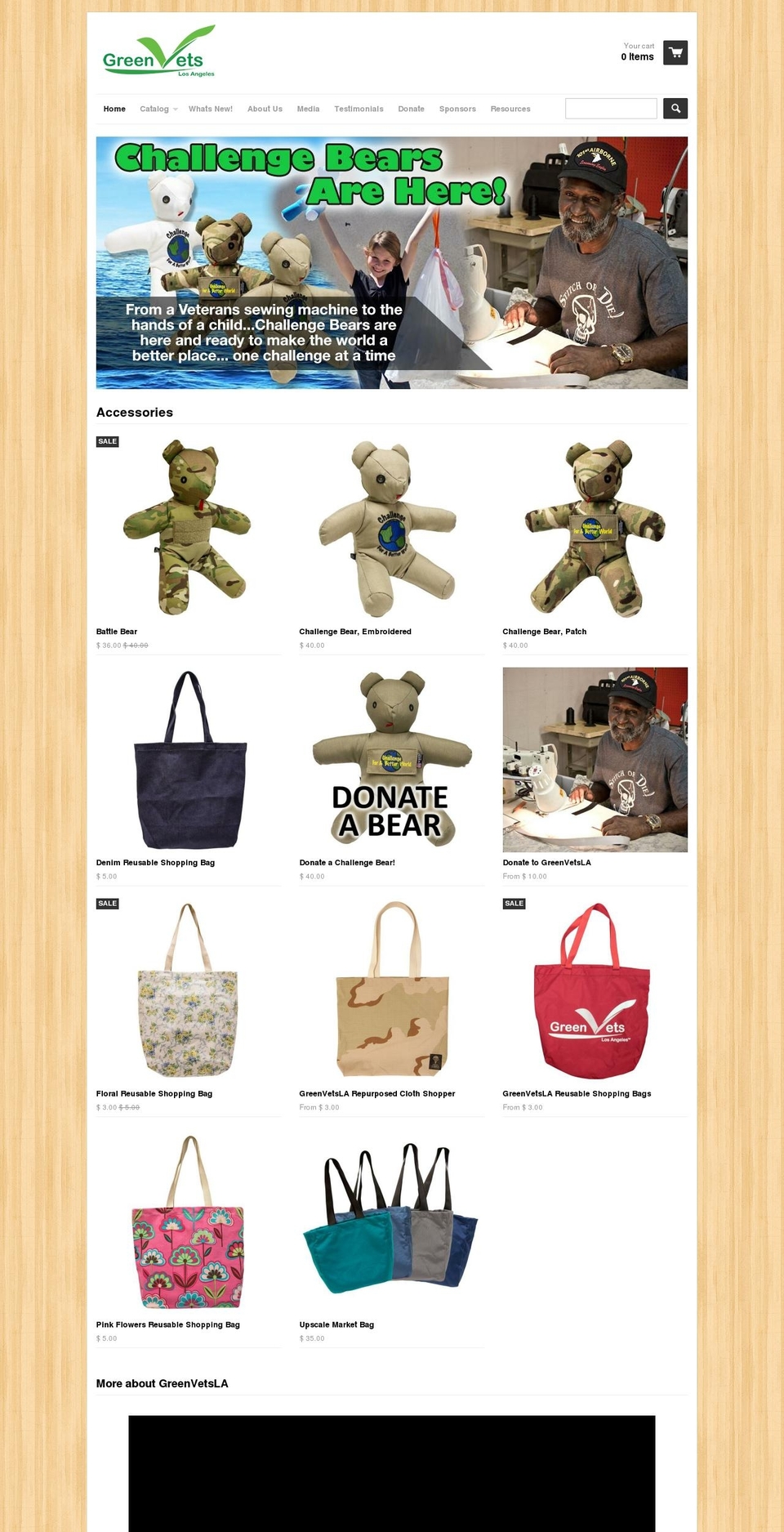 greenvetsla.org shopify website screenshot