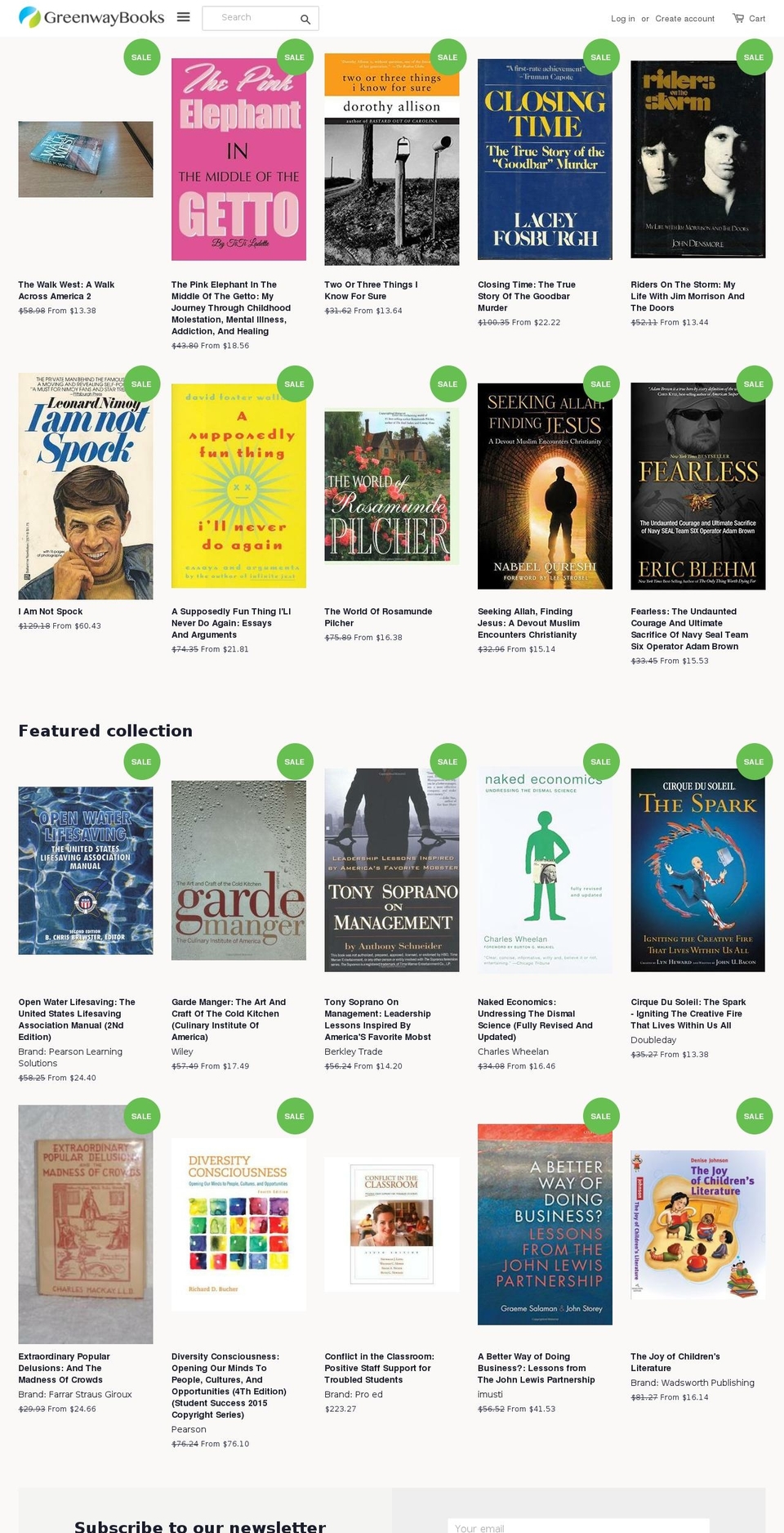 greenwaybooks.com — Shopify storefront screenshot