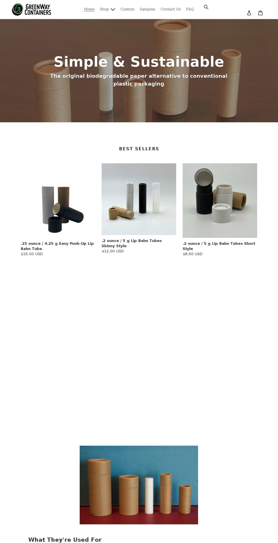 greenwaycontainers.com shopify website screenshot