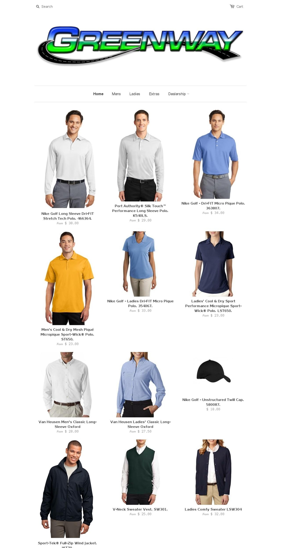 greenwayshirt.com shopify website screenshot