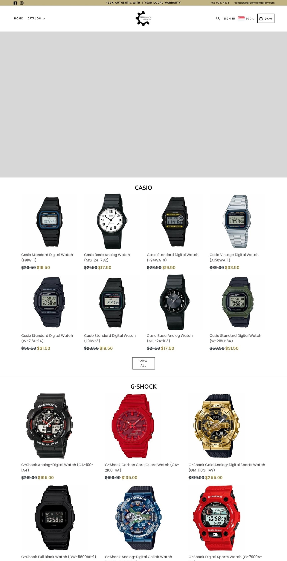 greenwichgalaxy.com shopify website screenshot