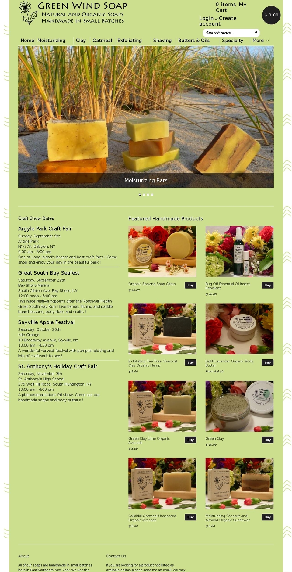 greenwindsoap.com shopify website screenshot