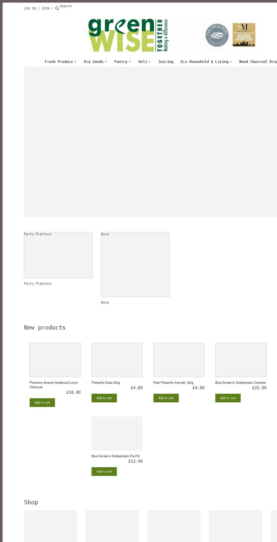 greenwiseshop.com shopify website screenshot