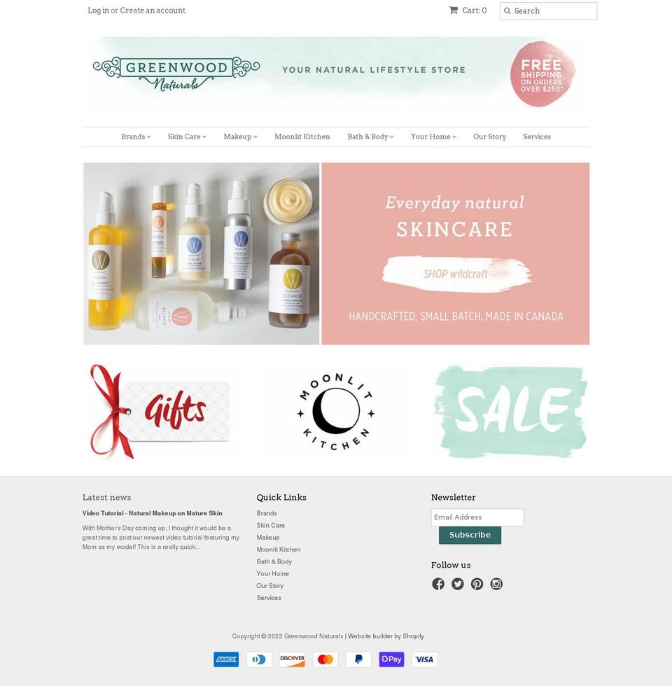 greenwood-naturals.myshopify.com shopify website screenshot