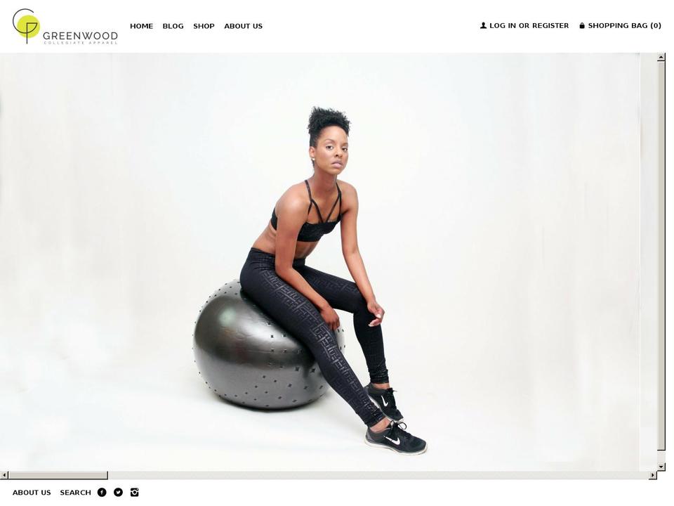 greenwoodcollegiateapparel.com — Shopify storefront screenshot