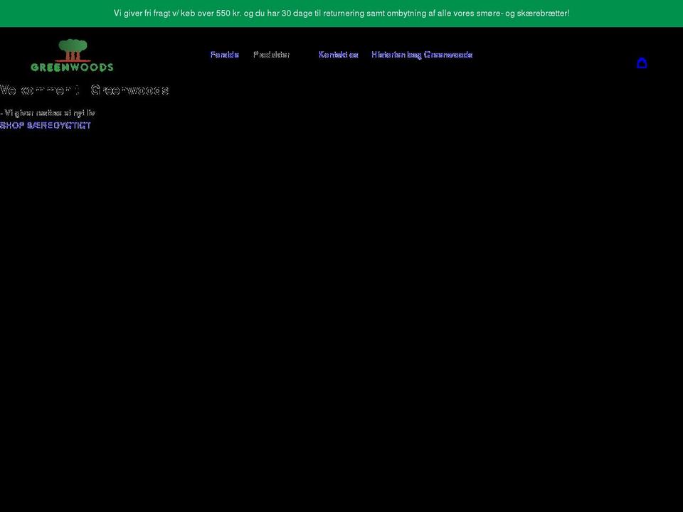 greenwoods.dk shopify website screenshot