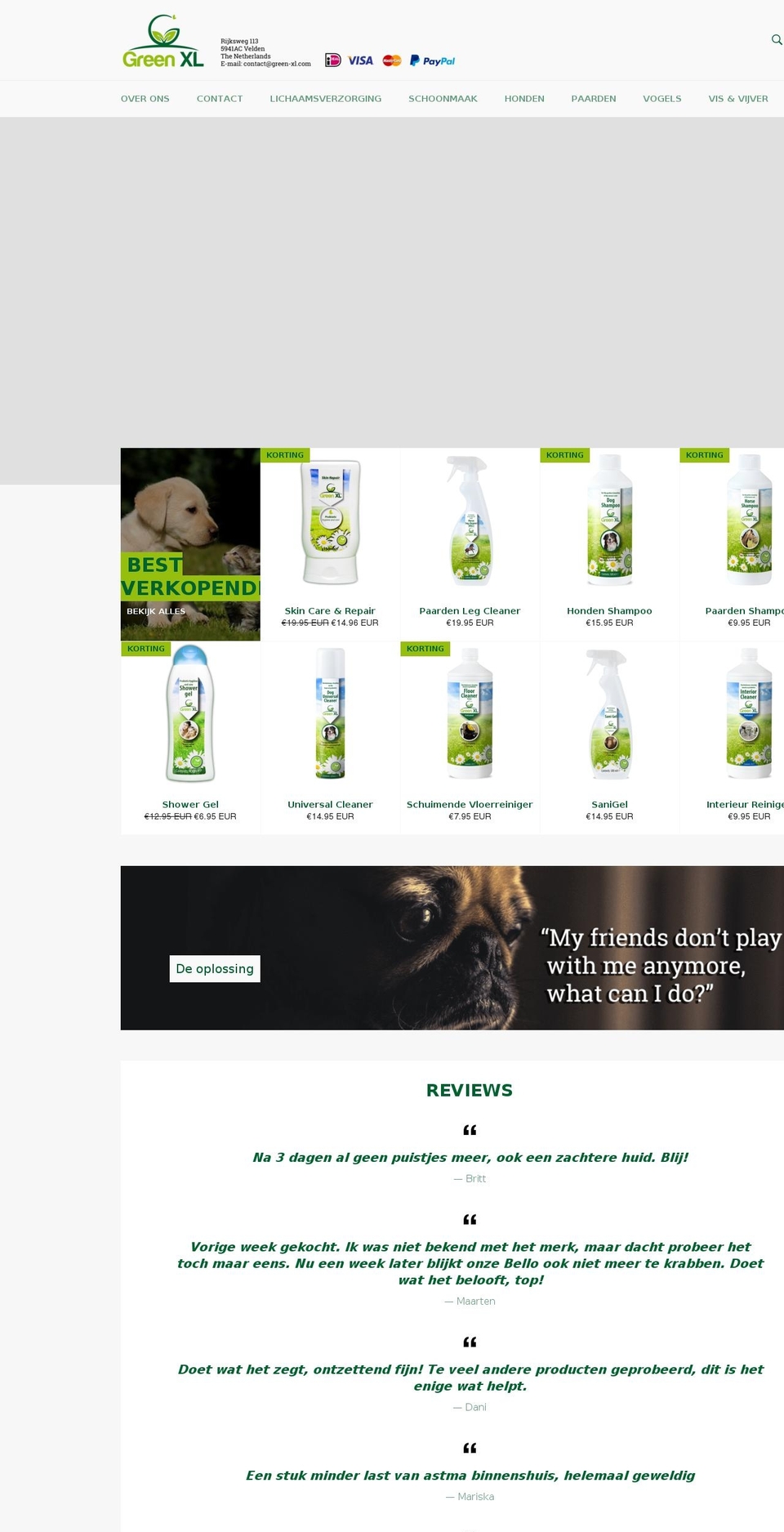 greenxl.de shopify website screenshot