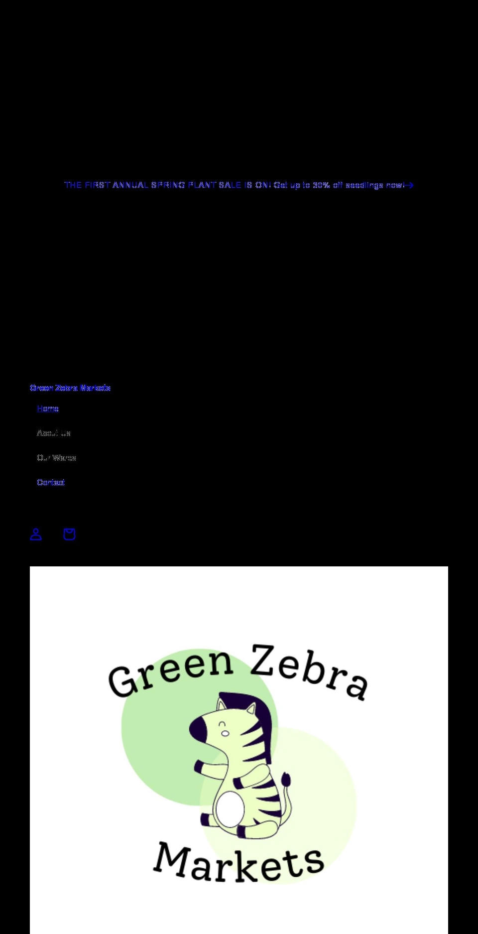 greenzebramarkets.com shopify website screenshot
