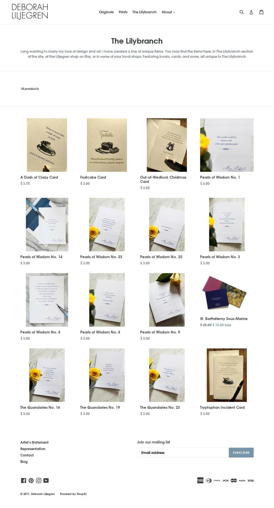 greetingart.com shopify website screenshot