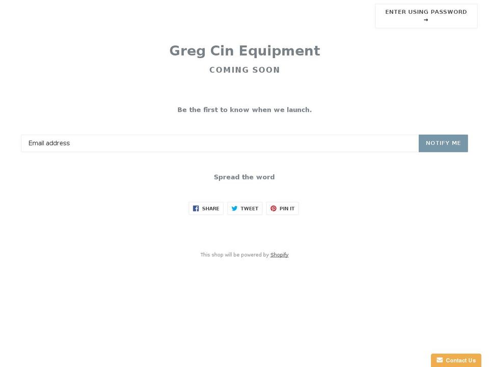 greg-cin.com — Shopify storefront screenshot