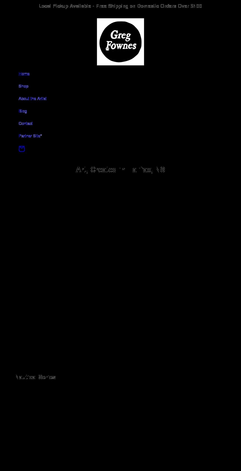 gregfownes.com shopify website screenshot