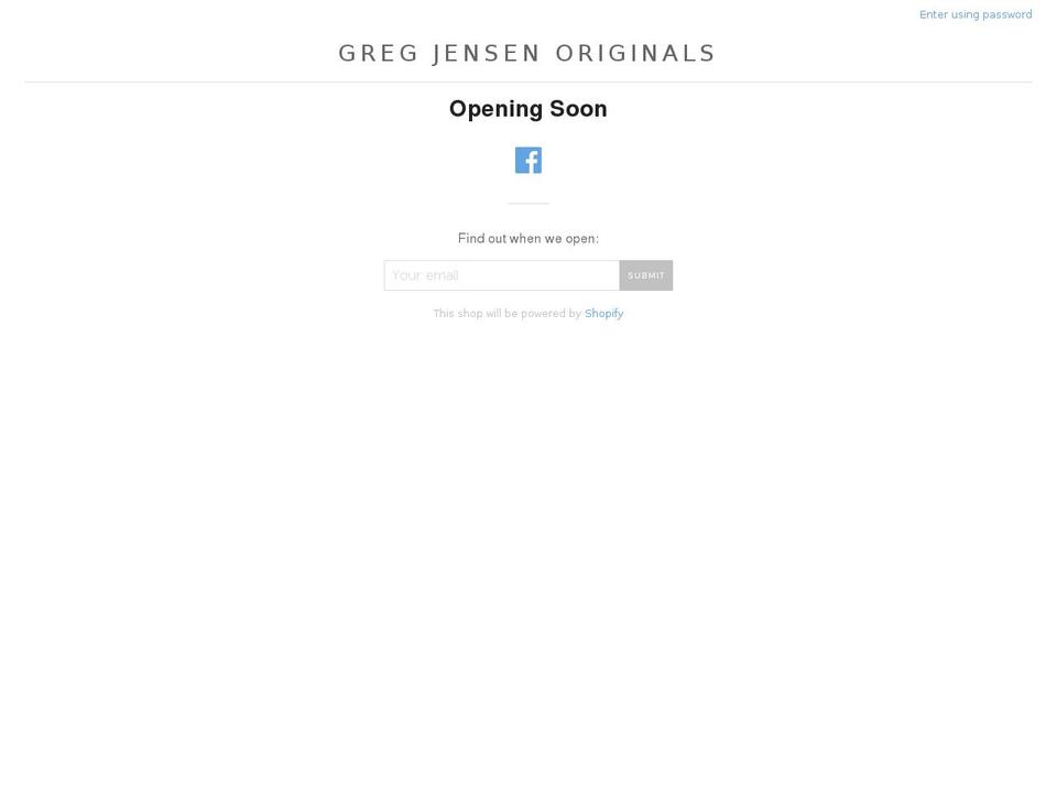 gregjensenoriginals.com shopify website screenshot