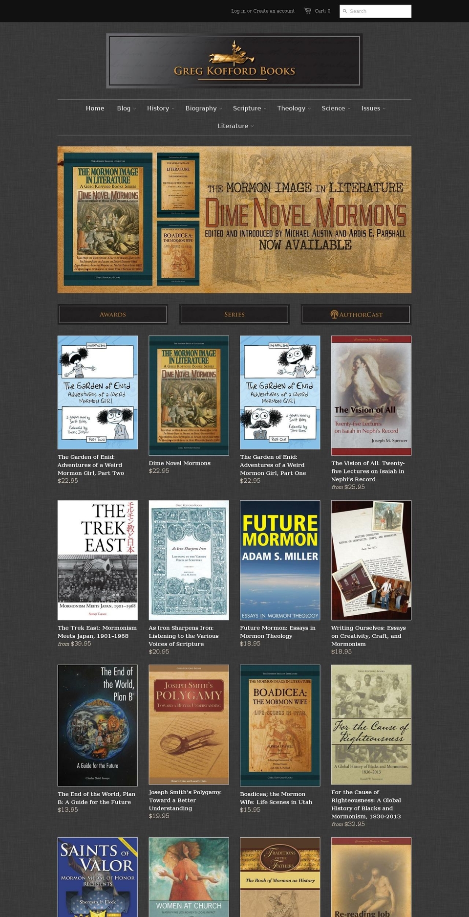 gregkoffordbooks.com shopify website screenshot