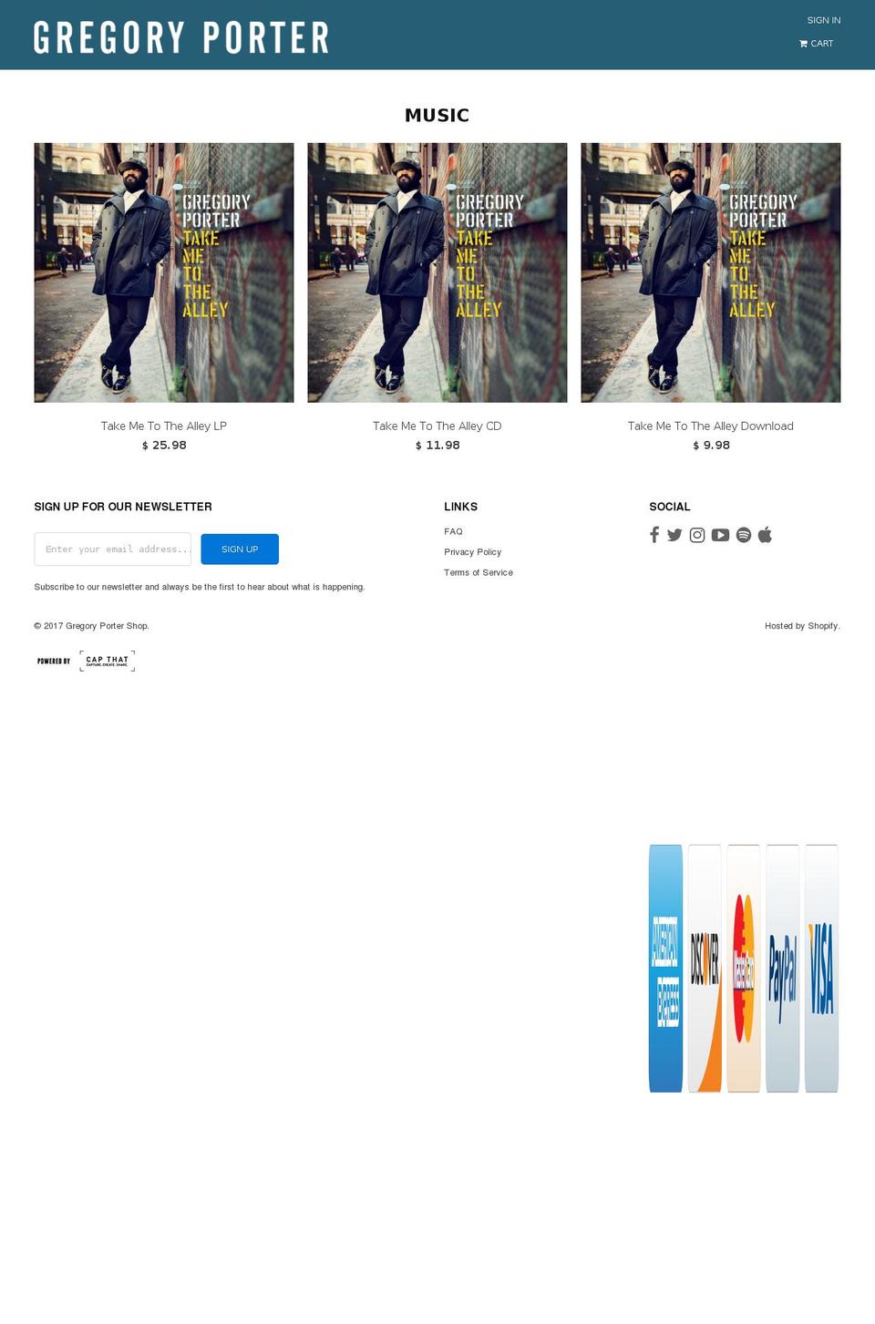 gregoryportershop.com shopify website screenshot