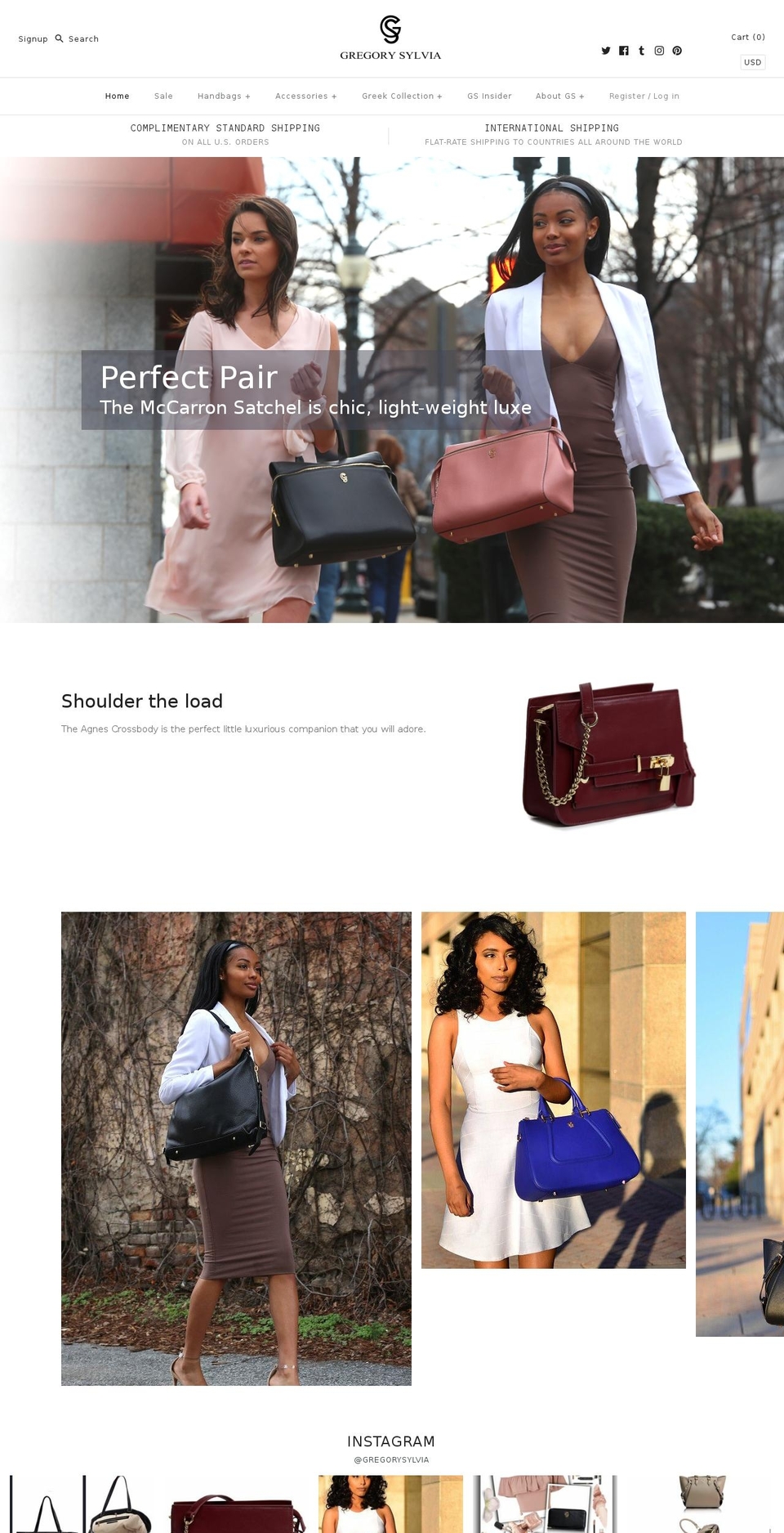 gregorysylvia.com shopify website screenshot