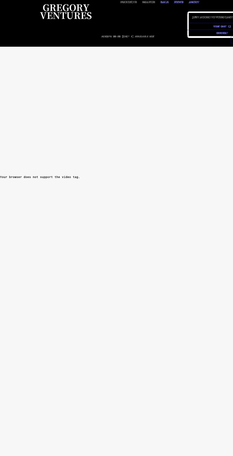 DARKSIDE - NOV Shopify theme site example gregoryventures.com